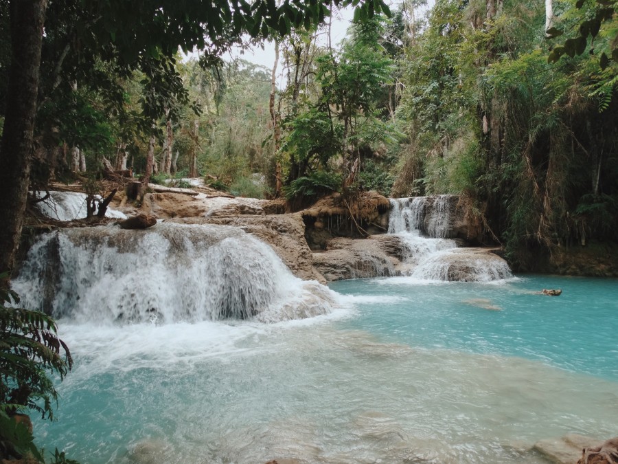 kuang si waterfall